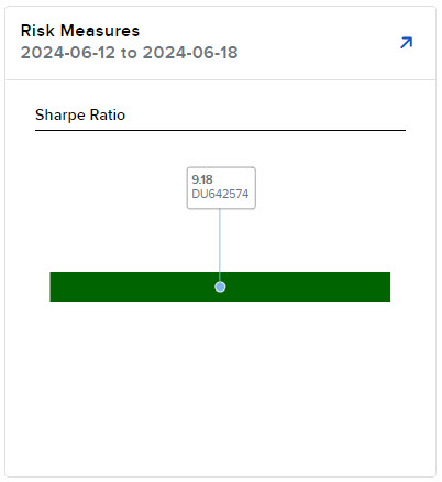 Image of the PortfolioAnalyst risk measures widget. 